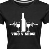 Tričko EKG Víno v srdci dámské