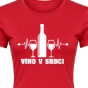 Tričko EKG Víno v srdci dámské