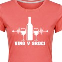 Tričko EKG Víno v srdci dámské