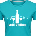 Tričko EKG Víno v srdci dámské