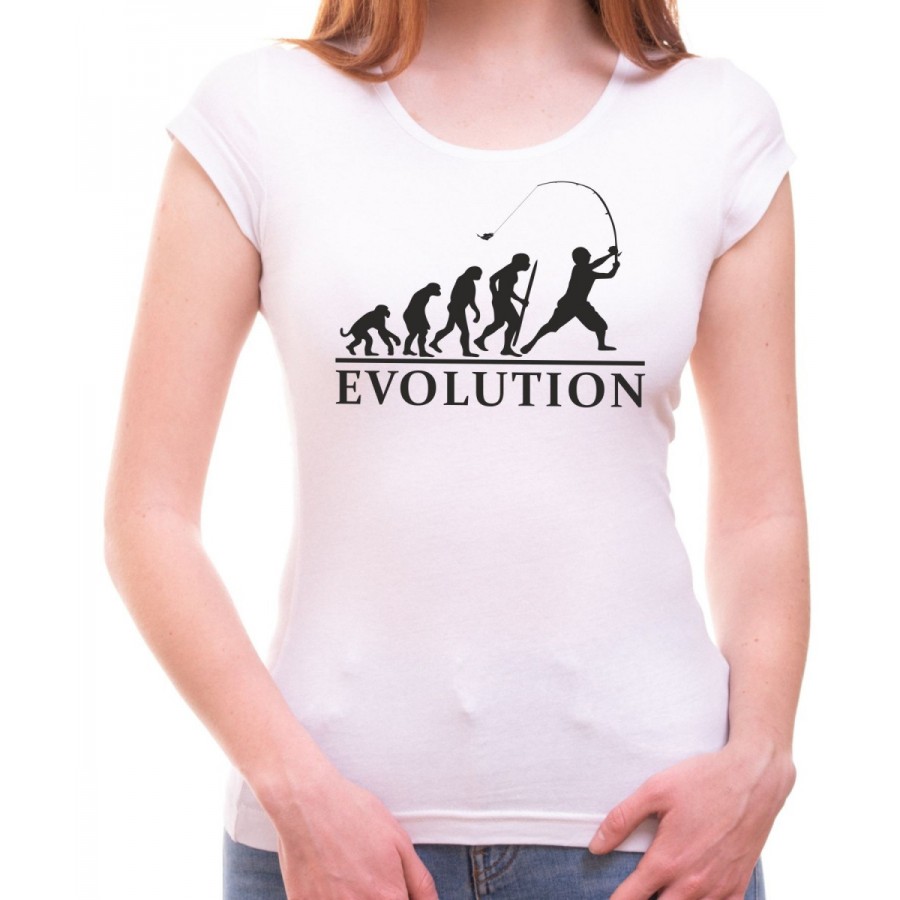 Tričko Evolúcia rybárky