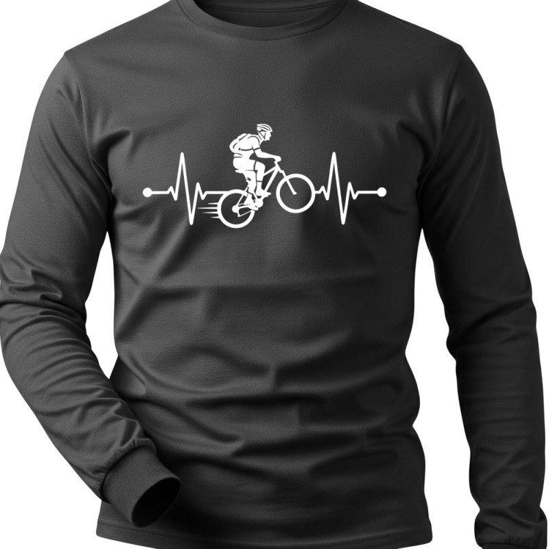 Tričko EKG kolo dlhý rukáv