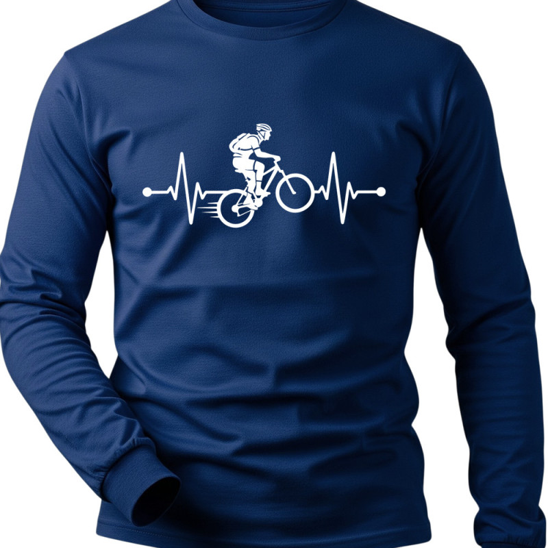 Tričko EKG kolo dlhý rukáv