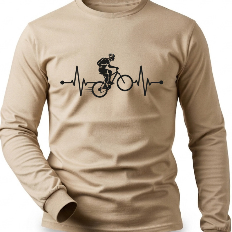 Tričko EKG kolo dlhý rukáv