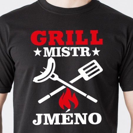BBQ tričko Grill Mistr - s vlastním jménem